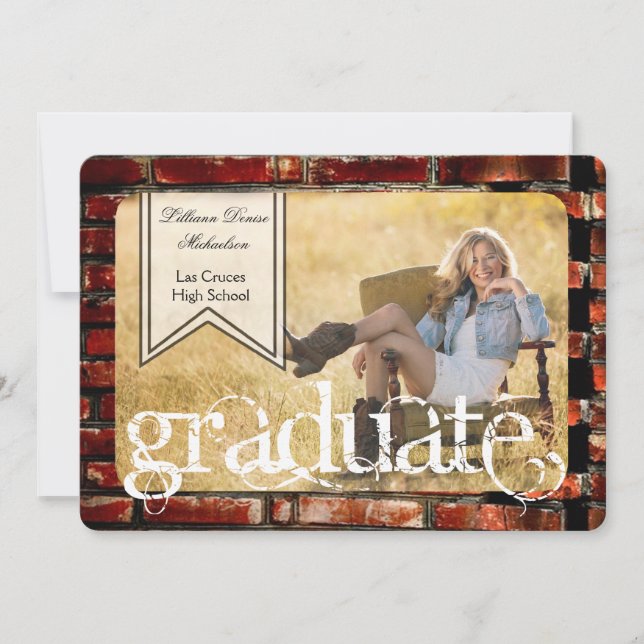 5 x 7-meddelande om Byggnad av brickmurskörning Meddelande (Framsida)