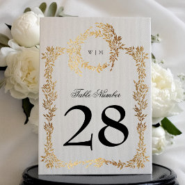 5 x 7 Monogram Vapensköld Classic Bröllop Bordsnum