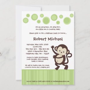 5 x 7 Neutra pop-monopolet Dance Birthday-inbjudan Inbjudningar