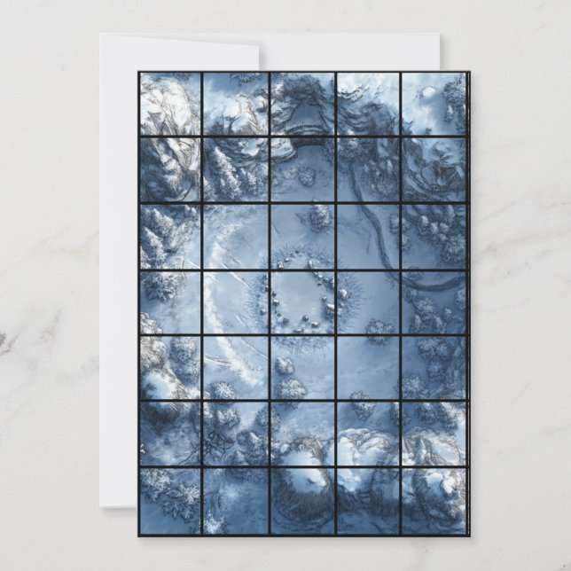 5 x 7 Papper kortpunktsdiagram Inbjudningar (Framsida)