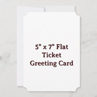 5" x 7" Platt gratulationskort Kort