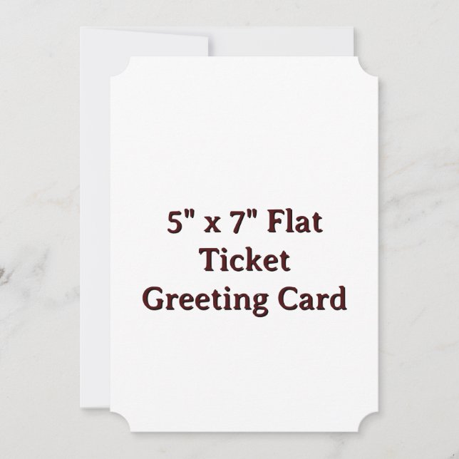 5" x 7" Platt gratulationskort Kort (Framsida)