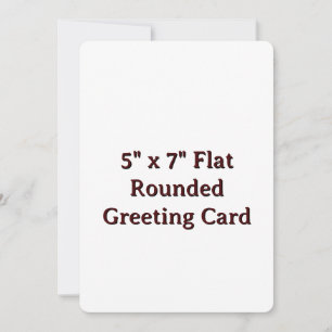 5" x 7" Platt rund gratulationskort Kort