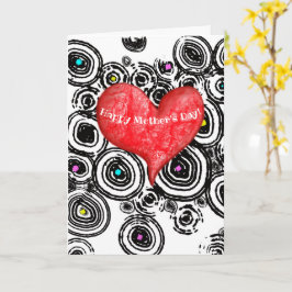 5 x 7 Roligt och Funky Mor Dag-kort Kort