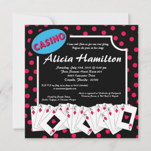 5 x 7 Rosa & Blue Las Vegas Bachelorette-inbjudan Inbjudningar