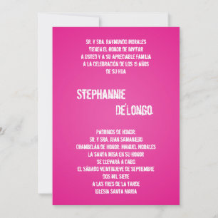 5 x 7 Rosa DJ Spin Turntable Quinceanera-inbjudan Inbjudningar
