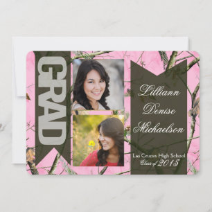 5 x 7 Rosa Hunters Camo Camoufla Senior Notificati Meddelande