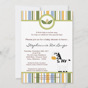 5 x 7 Safari Friends Baby Shower-inbjudan Inbjudningar