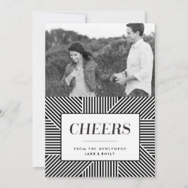 5 x 7 sätta en klocka på helgdagförlovning, nygift inbjudningar