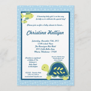 5 x 7 Sea Turtle Reef Ocean Baby Shower-inbjudan Inbjudningar