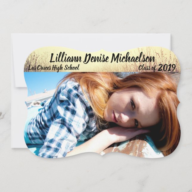 5 x 7 Senior Announcement Sunrise Pathway Walkway  Meddelande (Framsida)