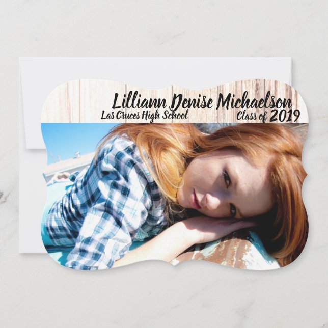 5 x 7 Senior Announcementboots land rustic wester Meddelande (Framsida)