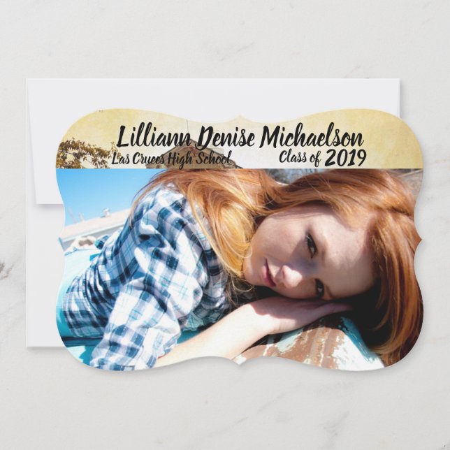 5 x 7 Senior Notice Sunset Barn Land Rustic Meddelande (Framsida)