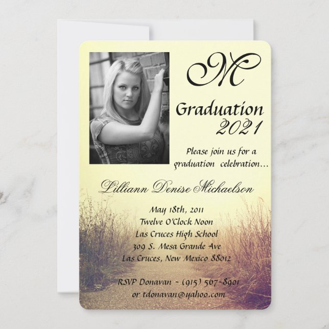 5 x 7 Studenten del inbjudan till Sunrise Pathway  (Framsida)