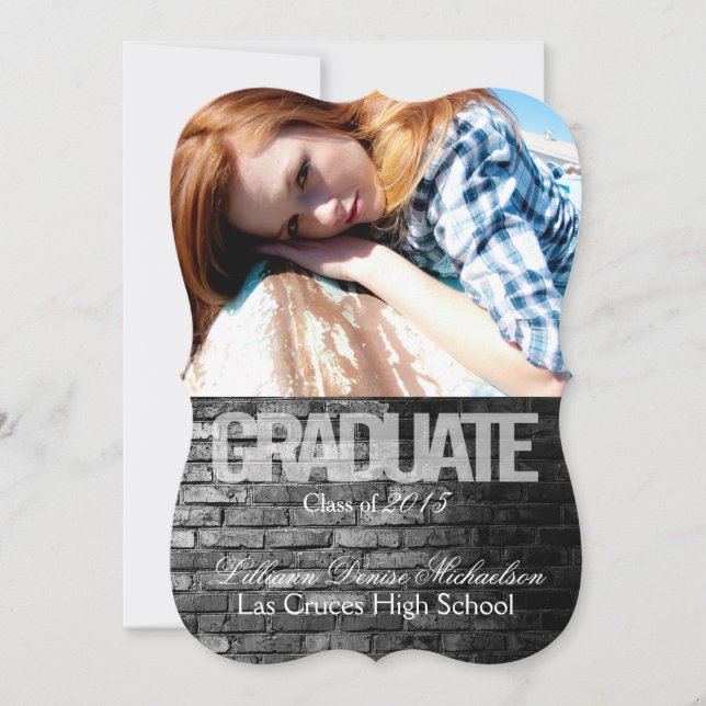 5 x 7 Svart brick Byggnad-vägg - meddelande (Framsida)