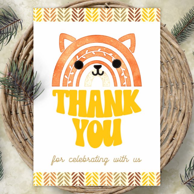 5 x 7 Tack Boho Woodland Fox Birthday Poster (Skapare uppladdad)