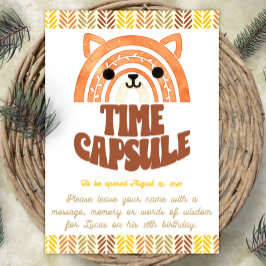 5 x 7-tid Kapsel Boho Woodland Fox Birthday Poster