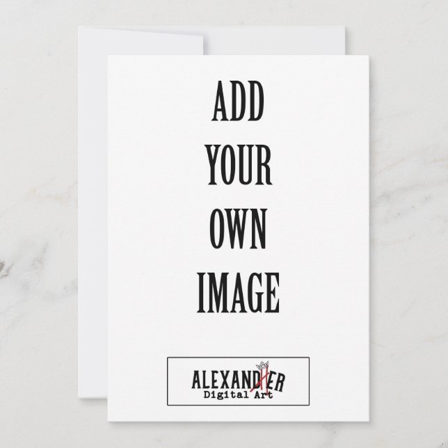 5 x 7-tums A7-Lodrät - platt inbjudan (Framsida)