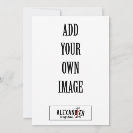 5 x 7-tums A7-Lodrät - platt inbjudan