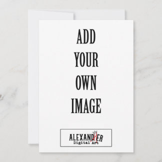 5 x 7-tums A7-Lodrät - platt inbjudan