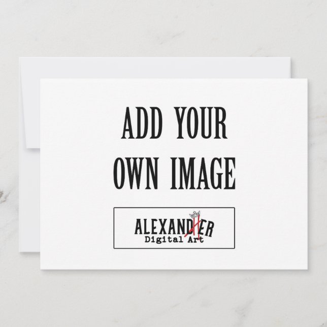 5 x 7-tums A7-Vågrät - platt inbjudan (Framsida)