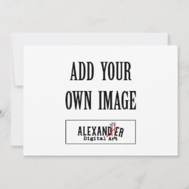 5 x 7-tums A7-Vågrät - platt inbjudan