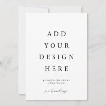 5 x 7-tums inbjudningskort med kuvert