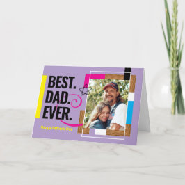 5 x 7-tums Modern Anpassningsbar Photo Fars dag-ko Kort