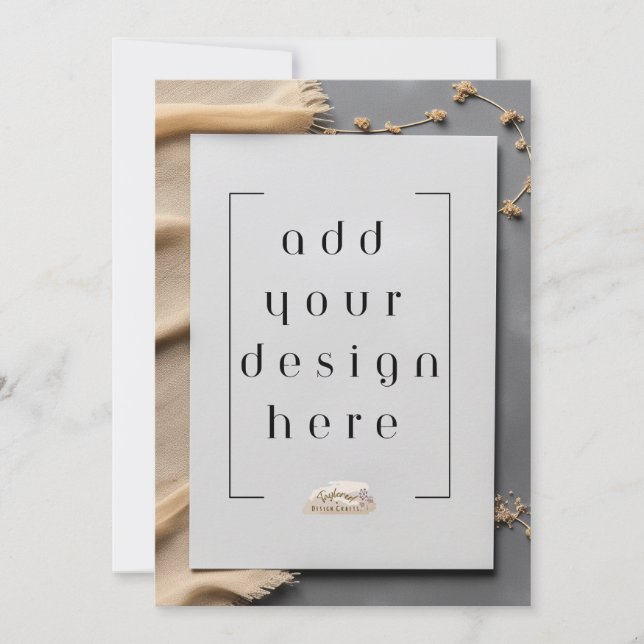 5 x 7-tums platt kortutskrift inbjudningar (Framsida)