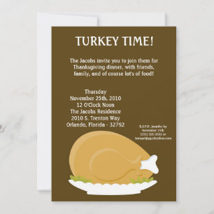 5 x 7 Uppmaning till Thanksgiving av livsmedel i T Inbjudningar