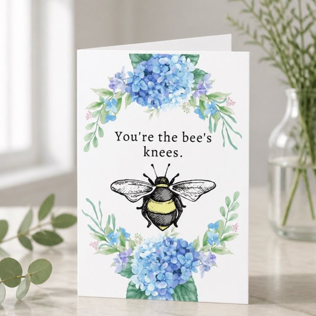 5" x 7" välkomstkort "Bee's Knees" Kort (Skapare uppladdad)