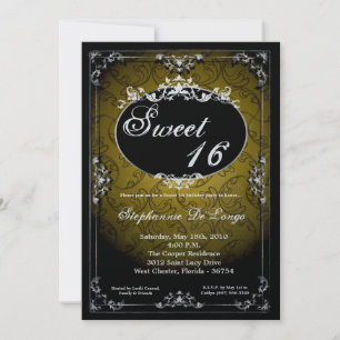 5 x 7 Väntande Broach Sweet 16 födelsedagsinbjudan Inbjudningar