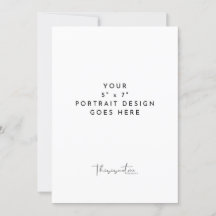 5 x 7" Vertikal Porträttkort Utskriftsmall