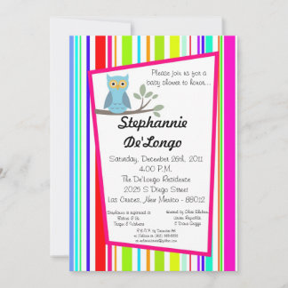 5 x 7 Woodland Skogen Uggla Baby Shower-inbjudan Inbjudningar