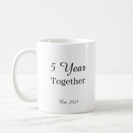 5 Year Anniversary Mug – First Wedding Anniversary Kaffemugg