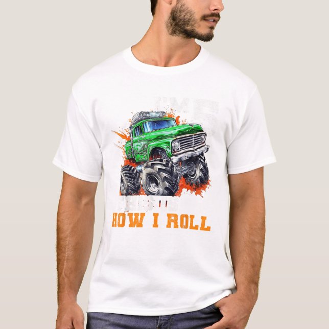 5 Year Old 5th Birthday Monster T Shirt (Framsida)