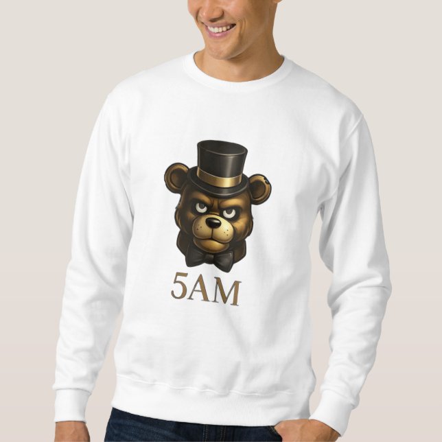 5AM Night Shift Horror Gaming Sweatshirt (Framsida)