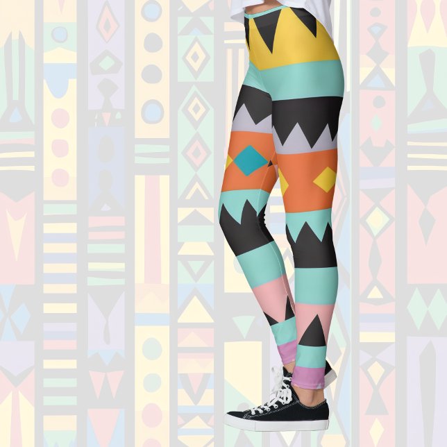 5b Färglöst rand och trianglar Leggings (Skapare uppladdad)