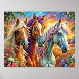 5D Diamant Painting Kit Horse Design DY Wall Art A Poster