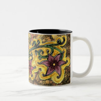 5flowersnew2 Två-Tonad mugg