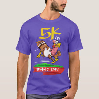 5K på Thanksgiving-dagen löpning Thanksgiving för  T Shirt