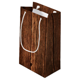5lx3wx8,5h Small Gift Bag Barn Wood Land Rustic
