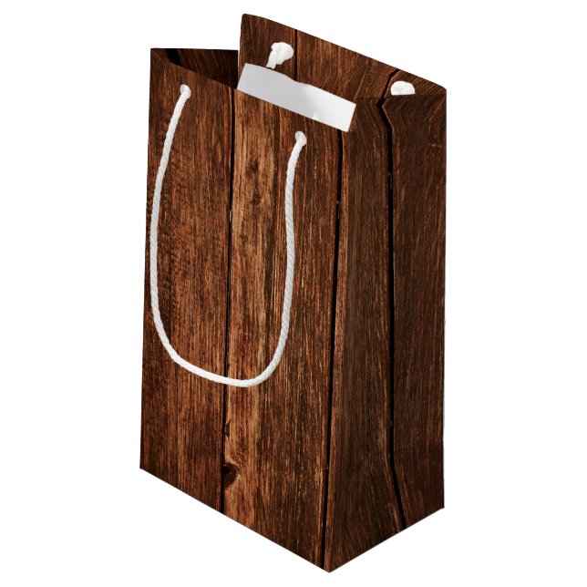 5lx3wx8,5h Small Gift Bag Barn Wood Land Rustic (Baksidan Vinklad)