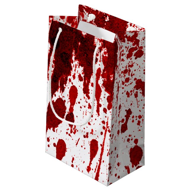 5lx3wx8,5h Small Gift Bag Blood Splatter Vampire G (Baksidan Vinklad)