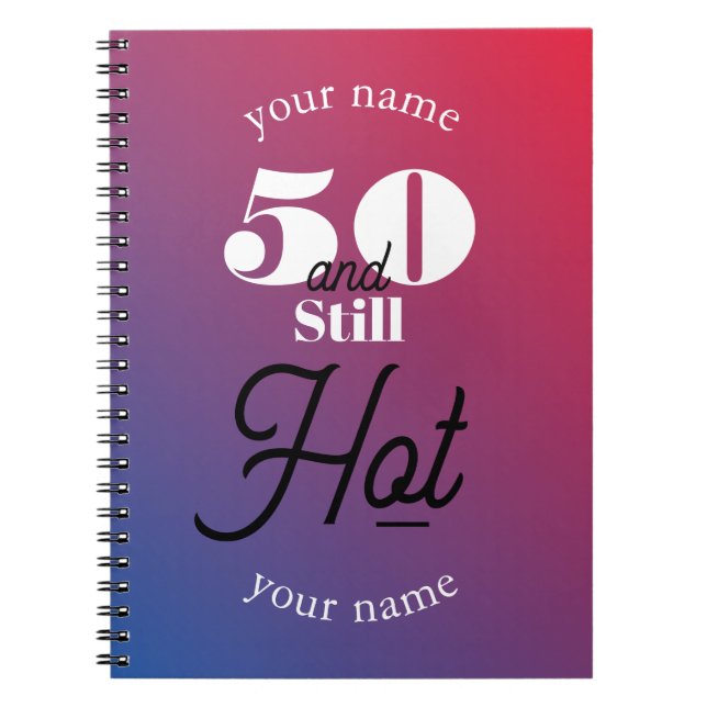 5O och stillastående hett Anteckningsbok (Framsidan)