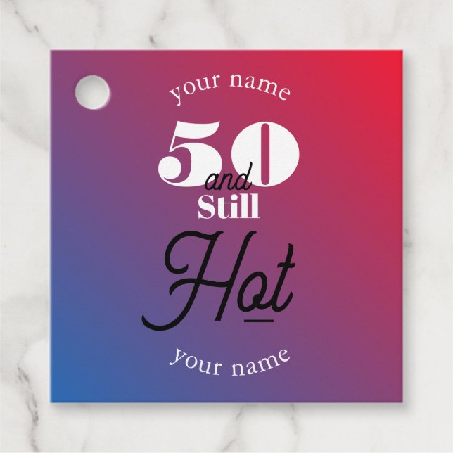 5O och stillastående hett Gåvor Etiketter (Framsida)