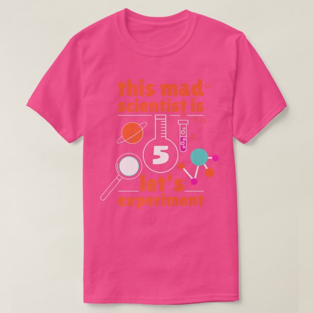 5th Birthday Five Bday Science Mad Scientist Chemi T Shirt (Design framsida)