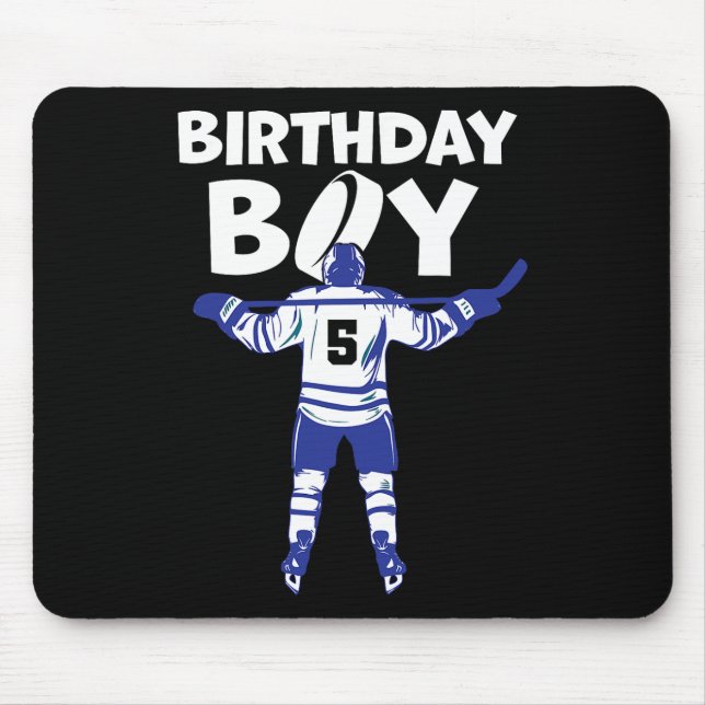 5th Birthday Ice Hockey Boy 5 Year Old Hockey Play Musmatta (Framsidan)