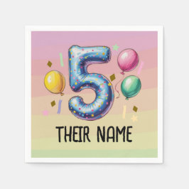 5th birthday party no theme pappersservett