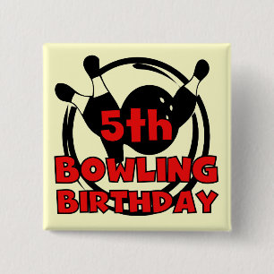 5th BowlingfödelsedagTshirts och gåvor Knapp